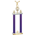 Double Purple Carbon Fiber Fourth Place Weights Trophy