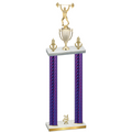 Double Purple Carbon Fiber Year Weights Trophy