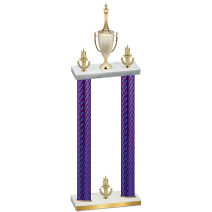 Double Purple Carbon Fiber Victory Chess Trophy