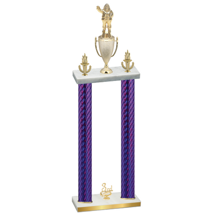 Double Purple Carbon Fiber Third Place Holiday Trophy