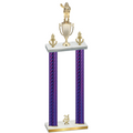 Double Purple Carbon Fiber Year Holiday Trophy