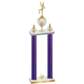 Double Purple Carbon Fiber First Place Majorette Trophy