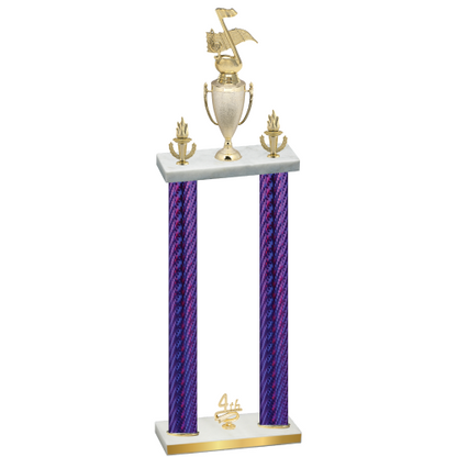 Double Purple Carbon Fiber Fourth Place Music Trophy