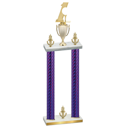 Double Purple Carbon Fiber Victory Golf Trophy
