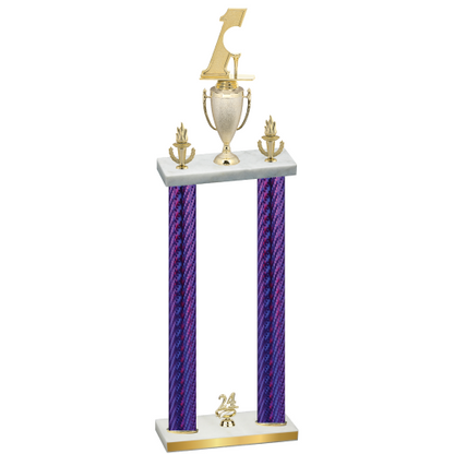 Double Purple Carbon Fiber Year Golf Trophy