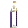 Double Purple Carbon Fiber Year Karate Trophy