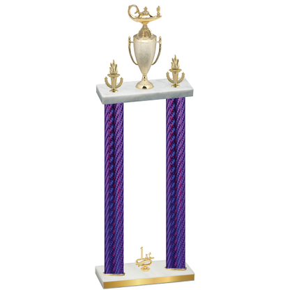 Double Purple Carbon Fiber First Place Academics Trophy