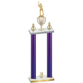 Double Purple Carbon Fiber Year Baseball Trophy
