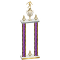 Double Purple Glacier Victory Soccer Trophy