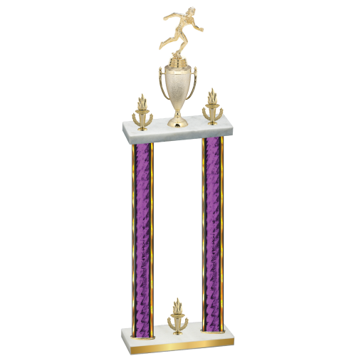 Double Purple Glacier Victory Running Trophy