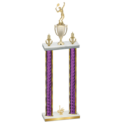 Double Purple Glacier First Place Tennis Trophy