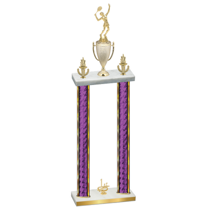 Double Purple Glacier First Place Tennis Trophy