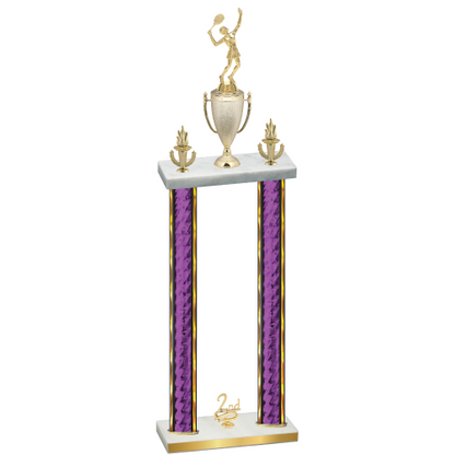 Double Purple Glacier Second Place Tennis Trophy
