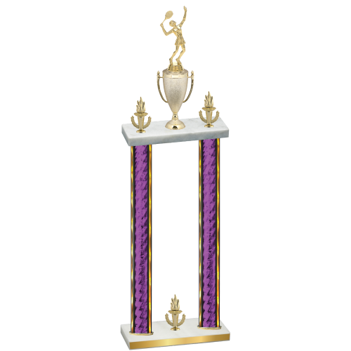 Double Purple Glacier Victory Tennis Trophy