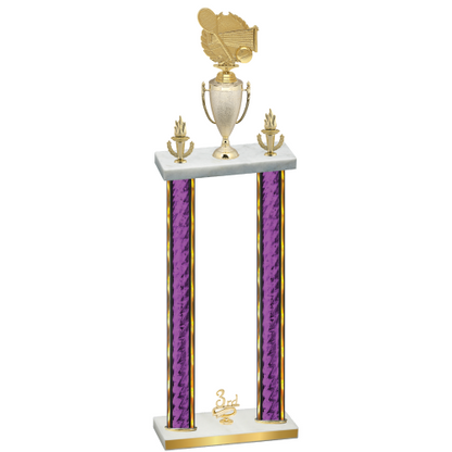 Double Purple Glacier Third Place Tennis Trophy