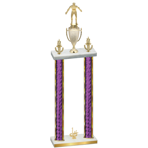 Double Purple Glacier First Place Wrestling Trophy