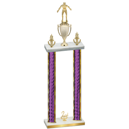 Double Purple Glacier Second Place Wrestling Trophy