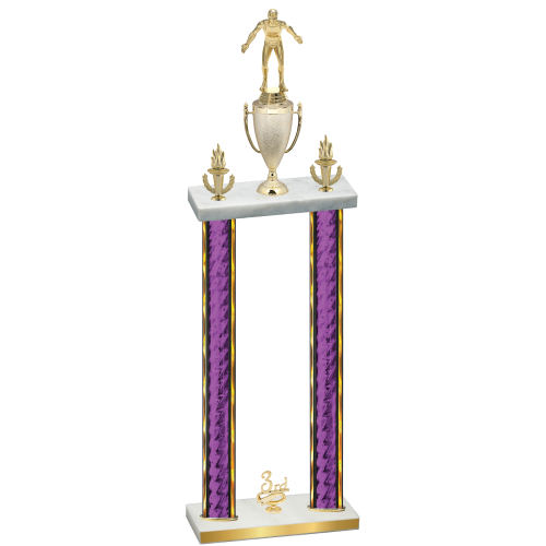 Double Purple Glacier Third Place Wrestling Trophy