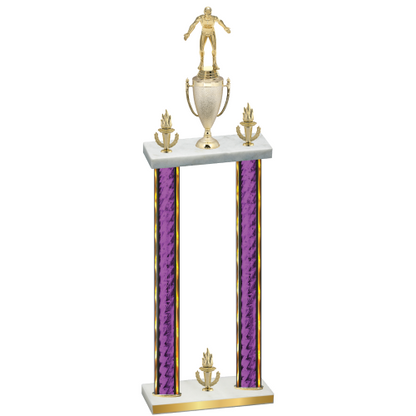Double Purple Glacier Victory Wrestling Trophy