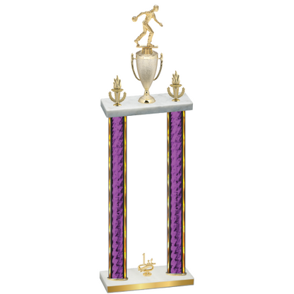 Double Purple Glacier First Place Bowling Trophy