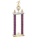 Double Purple Glacier Fourth Place Bowling Trophy