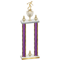 Double Purple Glacier Victory Bowling Trophy