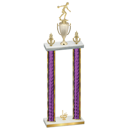 Double Purple Glacier First Place Bowling Trophy