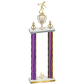 Double Purple Glacier Fourth Place Bowling Trophy
