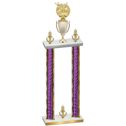 Double Purple Glacier Victory Bowling Trophy