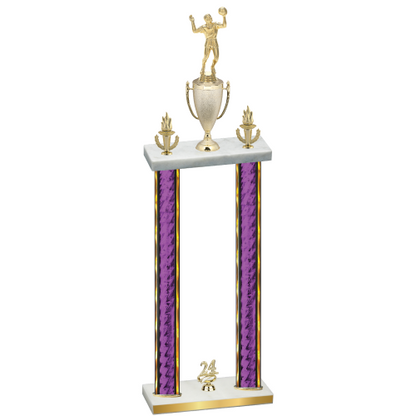 Double Purple Glacier Year Volleyball Trophy