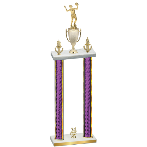 Double Purple Glacier Year Volleyball Trophy