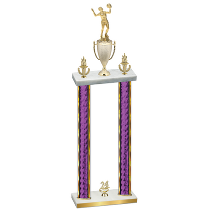 Double Purple Glacier Year Volleyball Trophy