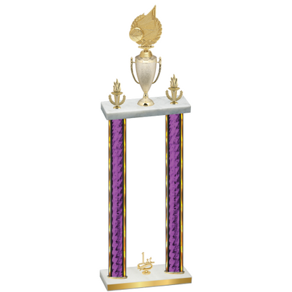 Double Purple Glacier First Place Volleyball Trophy