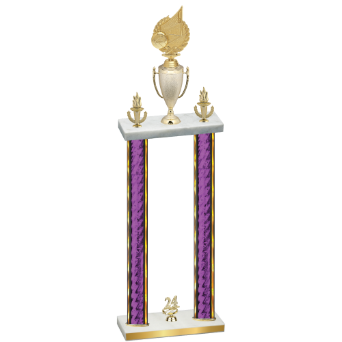Double Purple Glacier Year Volleyball Trophy