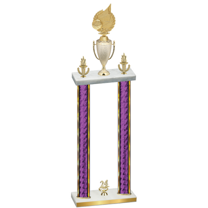Double Purple Glacier Year Volleyball Trophy