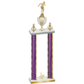 Double Purple Glacier Third Place Tennis Trophy