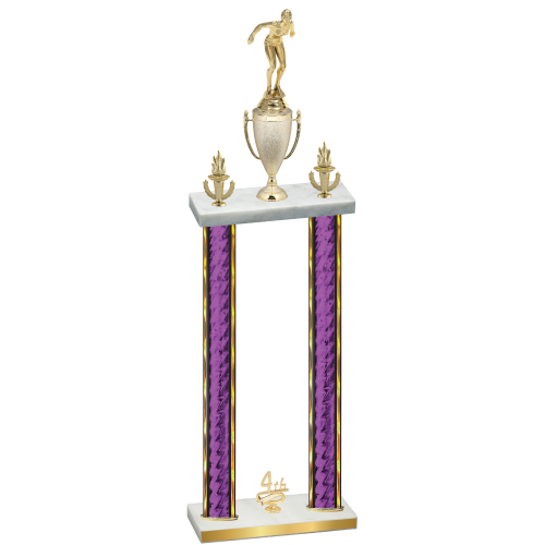 Double Purple Glacier Fourth Place Tennis Trophy