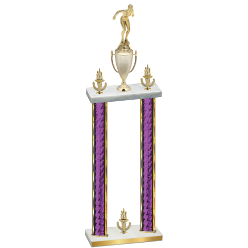 Double Purple Glacier Victory Tennis Trophy
