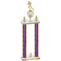Double Purple Glacier Year Football Trophy