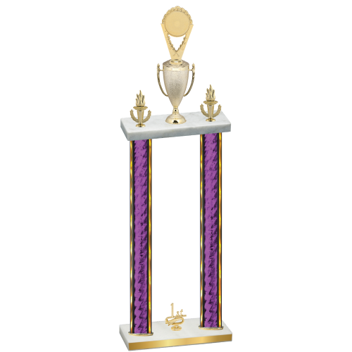Double Purple Glacier First Place Insert Trophy