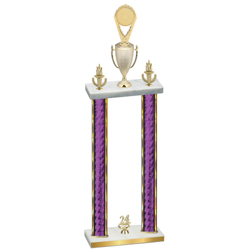 Double Purple Glacier Year Insert Trophy