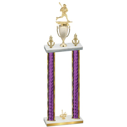 Double Purple Glacier First Place Lacrosse Trophy
