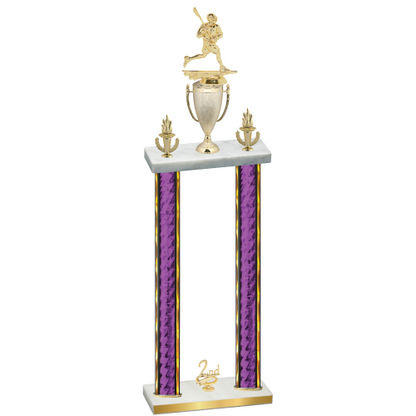 Double Purple Glacier Second Place Lacrosse Trophy