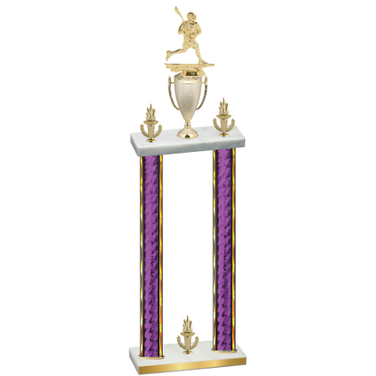 Double Purple Glacier Victory Lacrosse Trophy