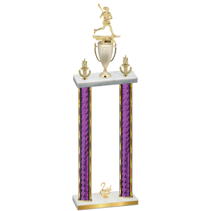 Double Purple Glacier Second Place Lacrosse Trophy