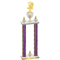 Double Purple Glacier Victory Pickleball Trophy
