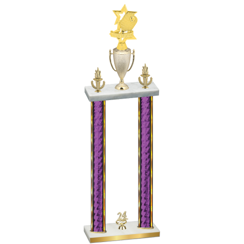 Double Purple Glacier Year Pickleball Trophy