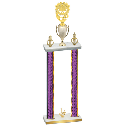 Double Purple Glacier First Place Pickleball Trophy