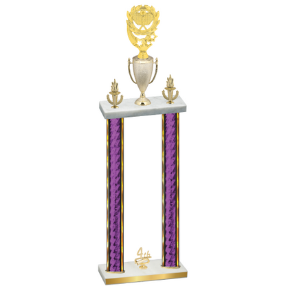 Double Purple Glacier Fourth Place Pickleball Trophy