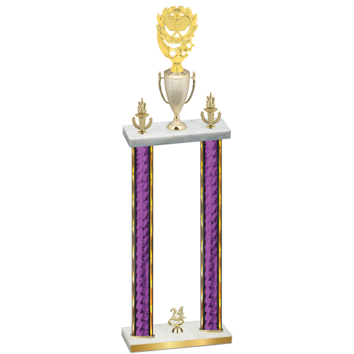 Double Purple Glacier Year Pickleball Trophy
